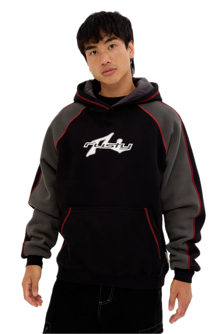 RUSTY PANEKA HOODED FLEECE BLACK