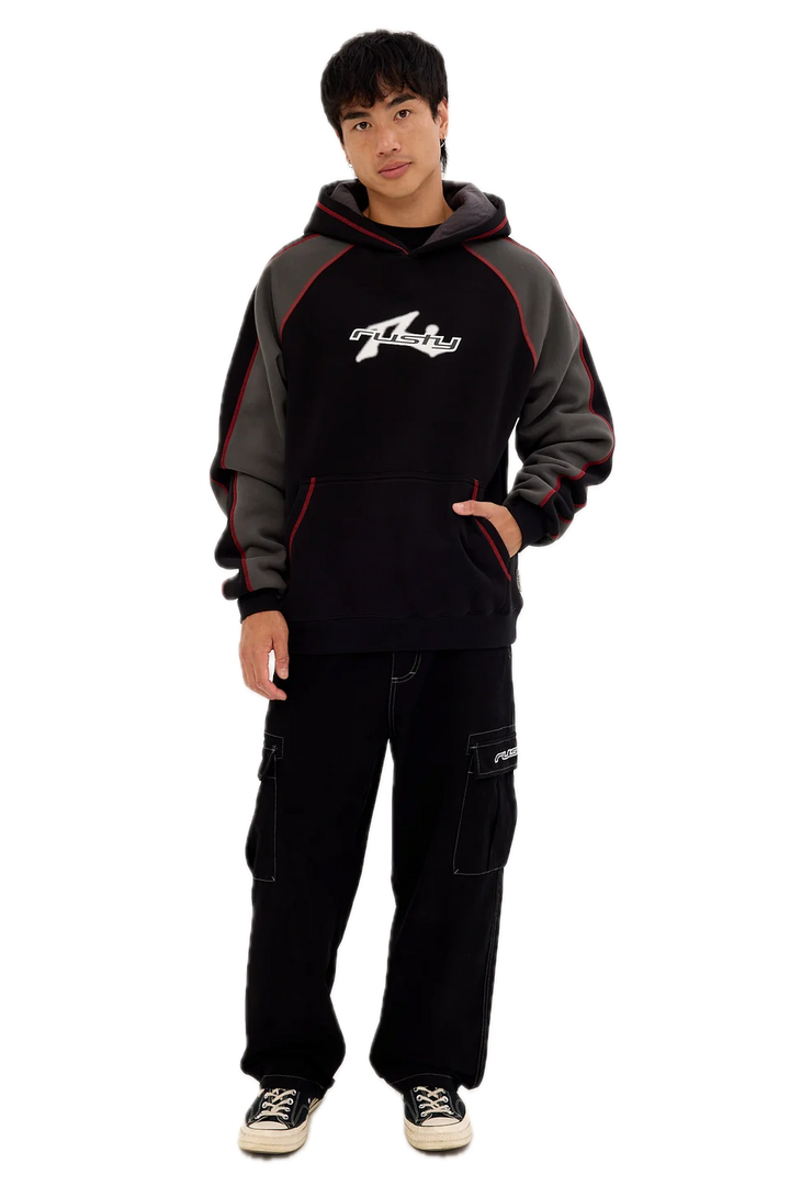 RUSTY PANEKA HOODED FLEECE BLACK