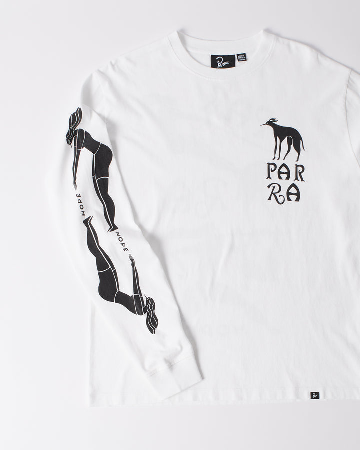 DOG TRAINING LONG SLEEVE TEE WHITE