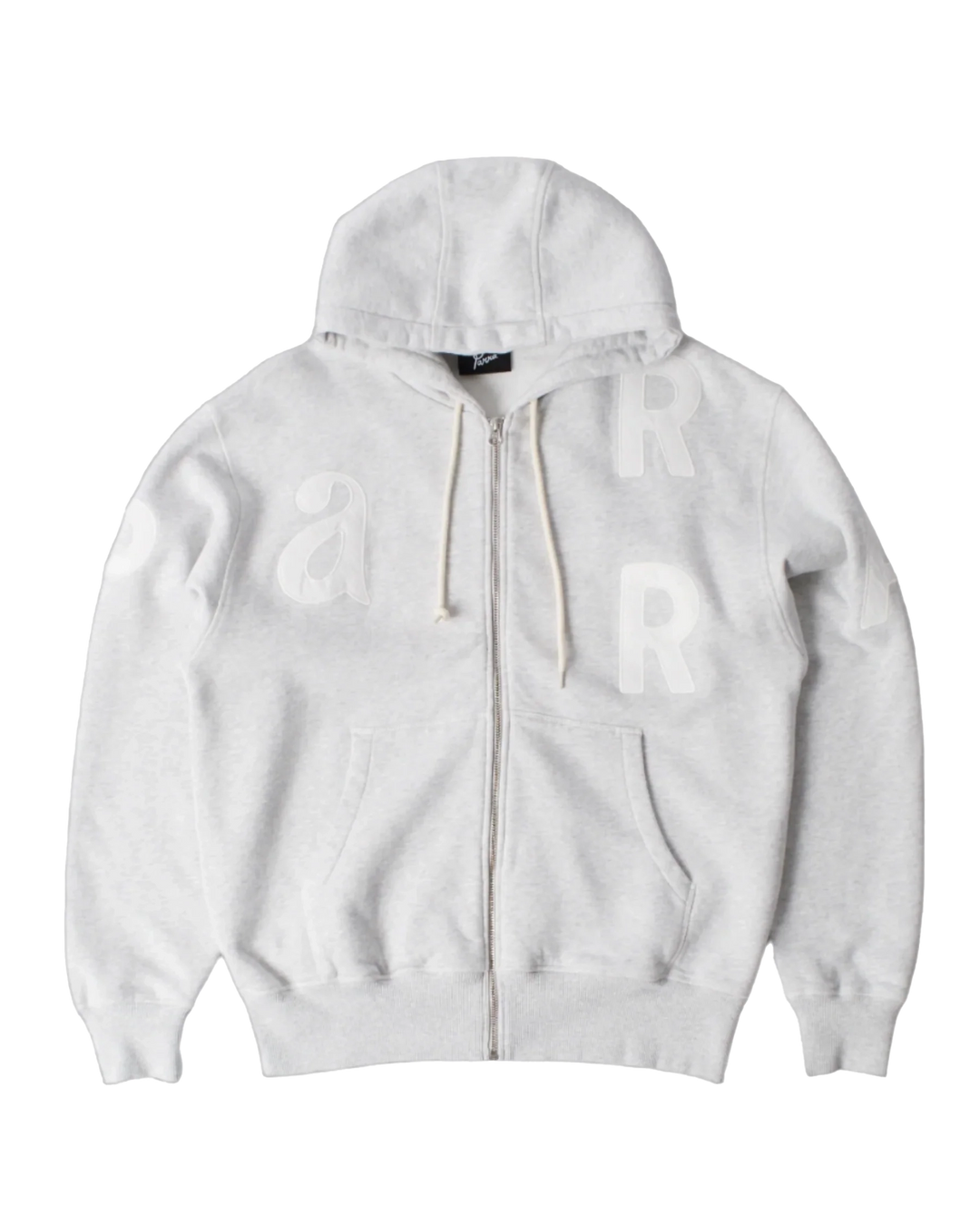 WORD SALAD ZIP HOODIE HEATHER GRAY