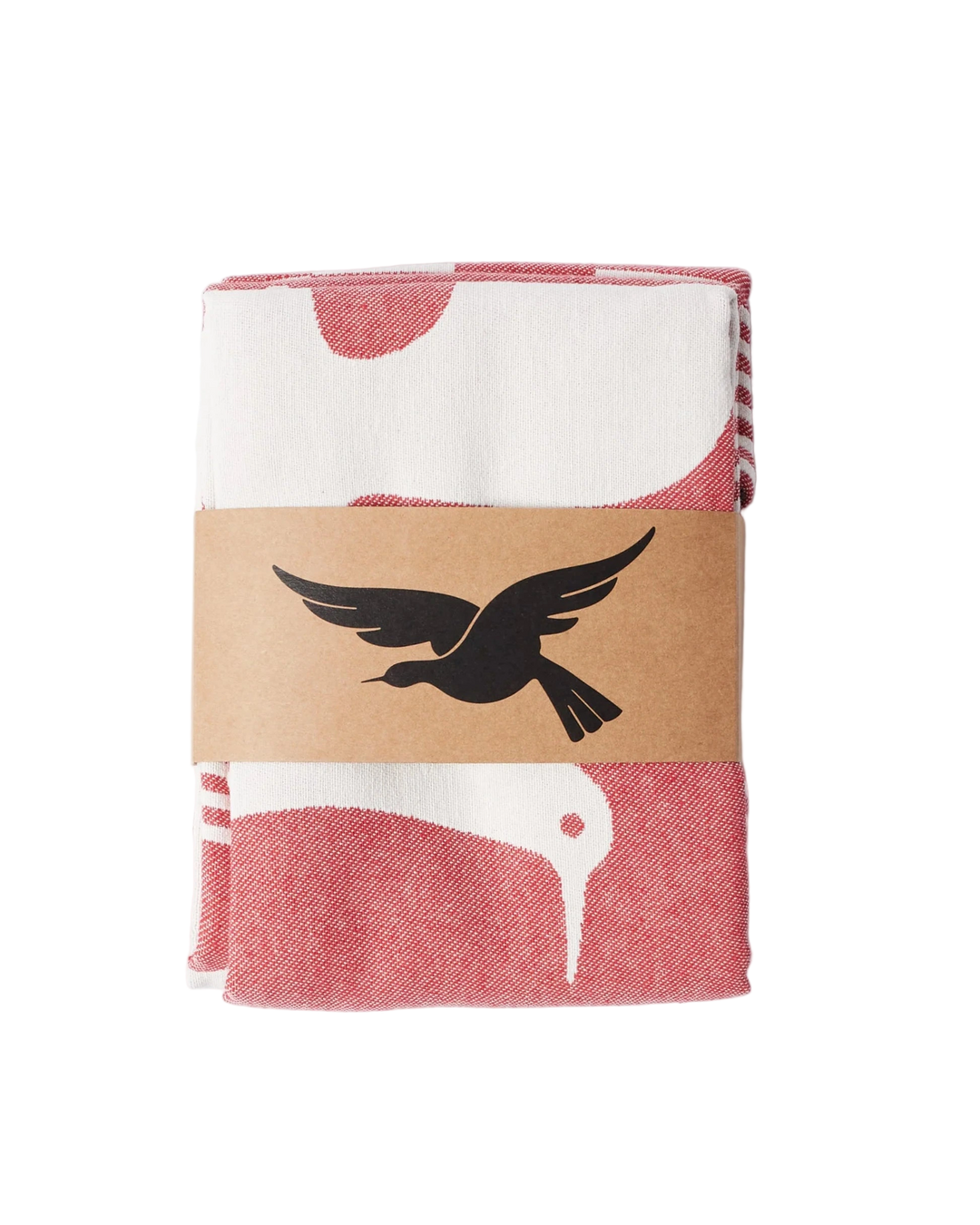 INFINITE KITCHEN BIRD TOWEL RED
