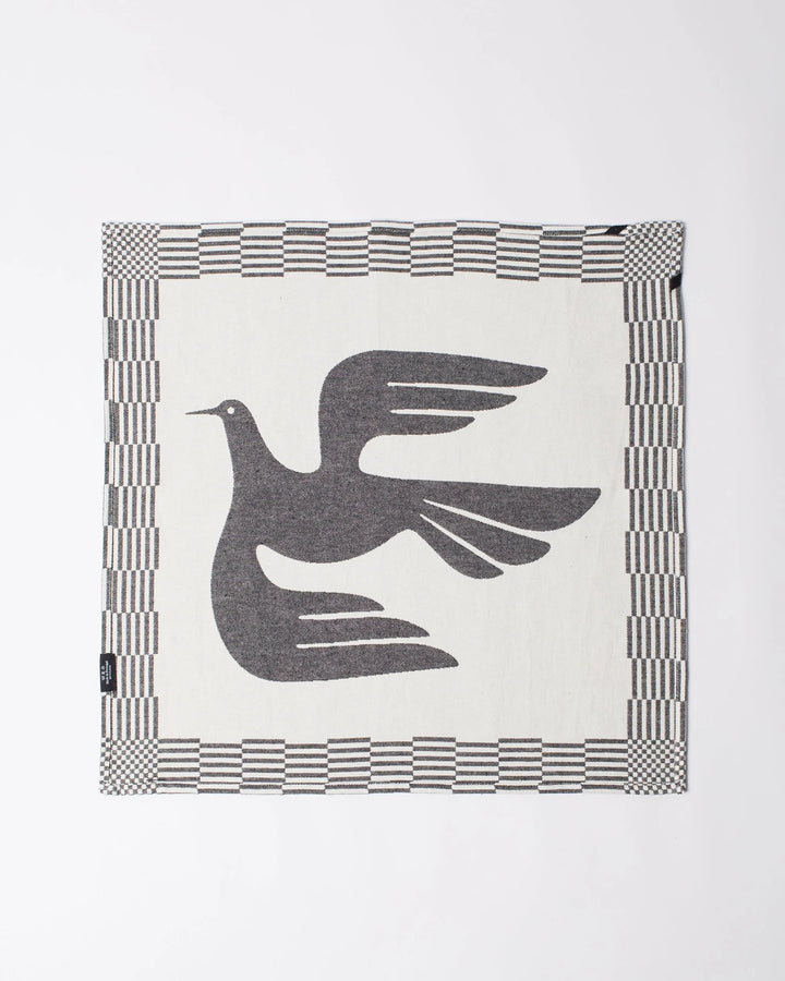 INFINITE KITCHEN BIRD TOWEL BLACK