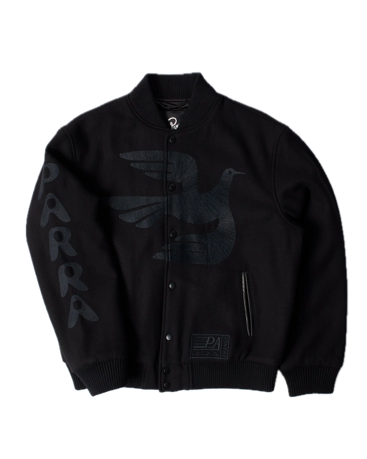 NOT MOVIE QUALITY VARSITY JACKET BLACK