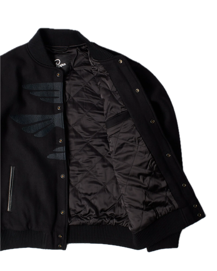 NOT MOVIE QUALITY VARSITY JACKET BLACK