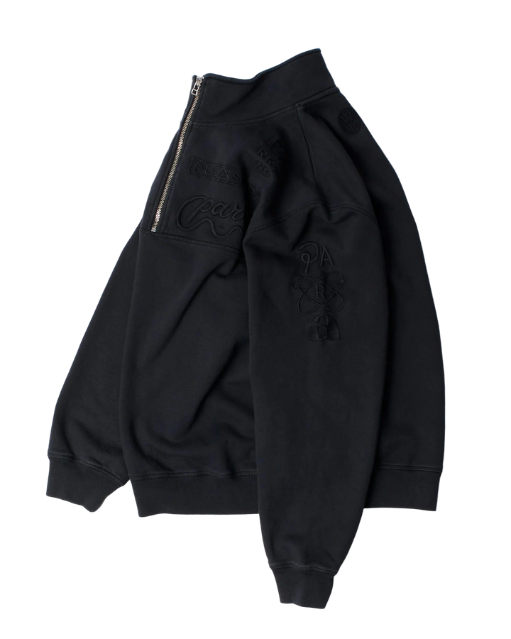 MEDIA TRAINING QUARTER ZIP BLACK