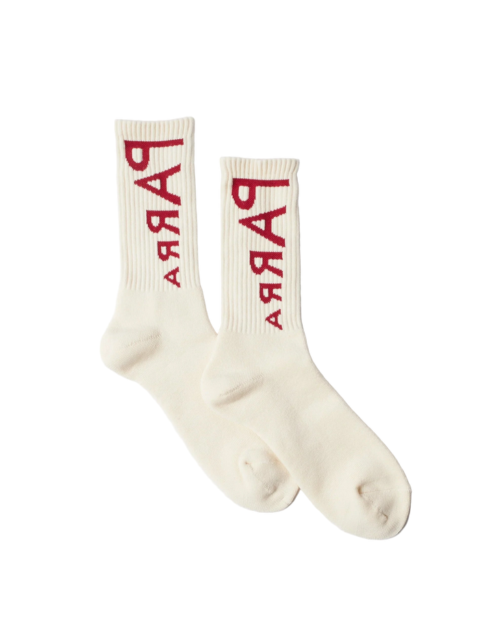 REVERSED FLAG LOGO CREW SOCKS OFF WHITE
