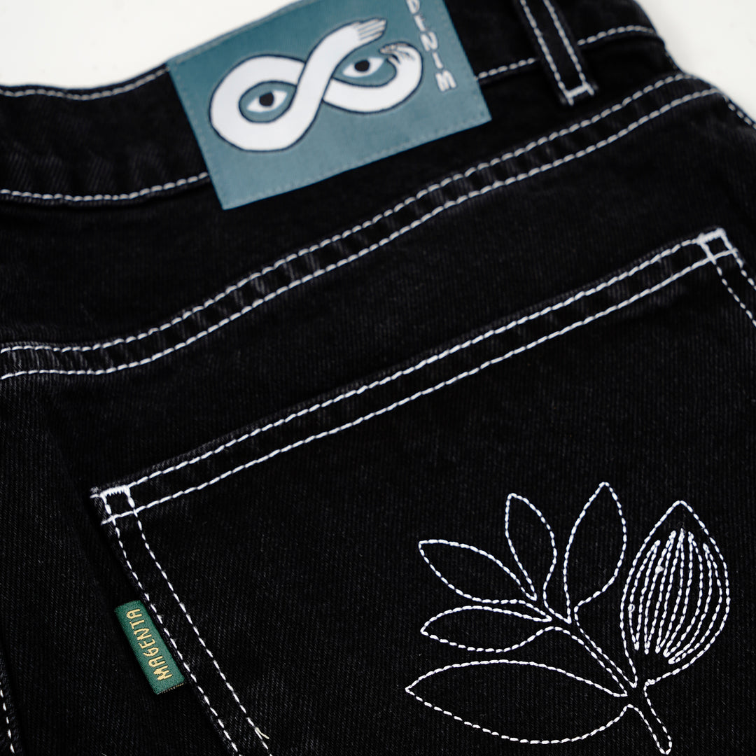 OG DENIM LONG SHORTS BLACK