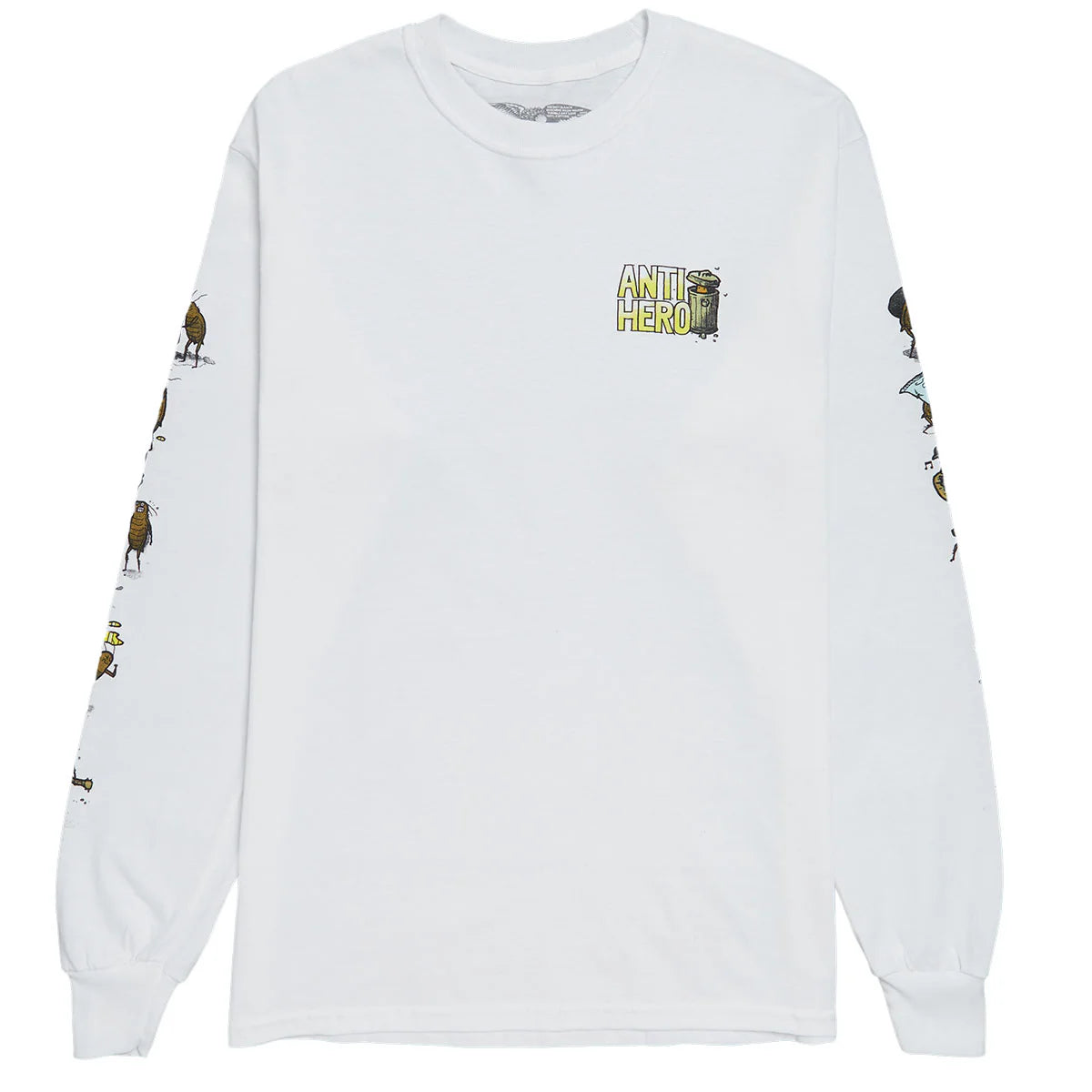 ROACHED OUT LONGSLEEVE WHITE MULTI COLOR