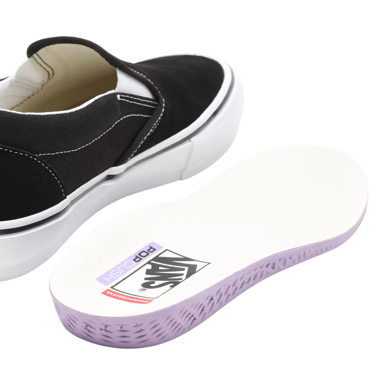 SKATE SLIP-ON BLACK WHITE