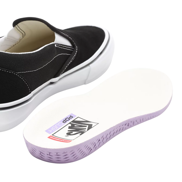 SKATE SLIP-ON BLACK WHITE