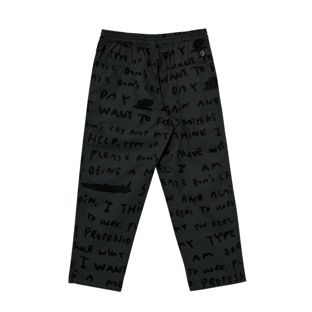 SAD NOTES SURF PANTS GRAPHITE