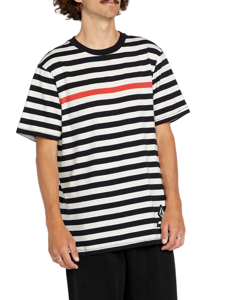 SCHROFF X VOLCOM TEE BLACK WHITE