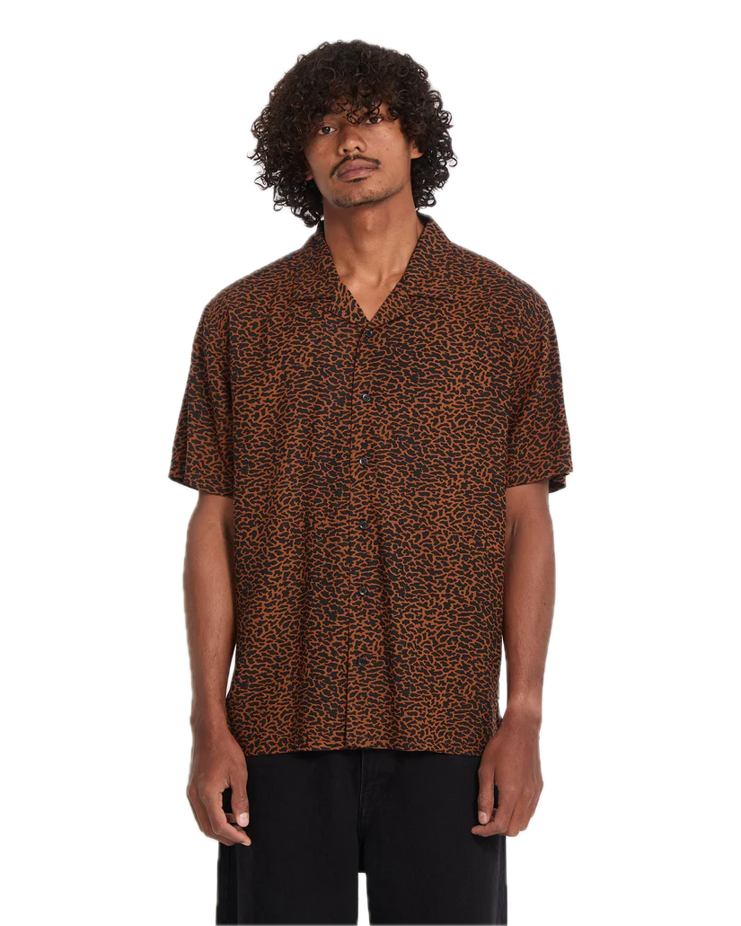 Volcom Utopia Shirt Brown Front
