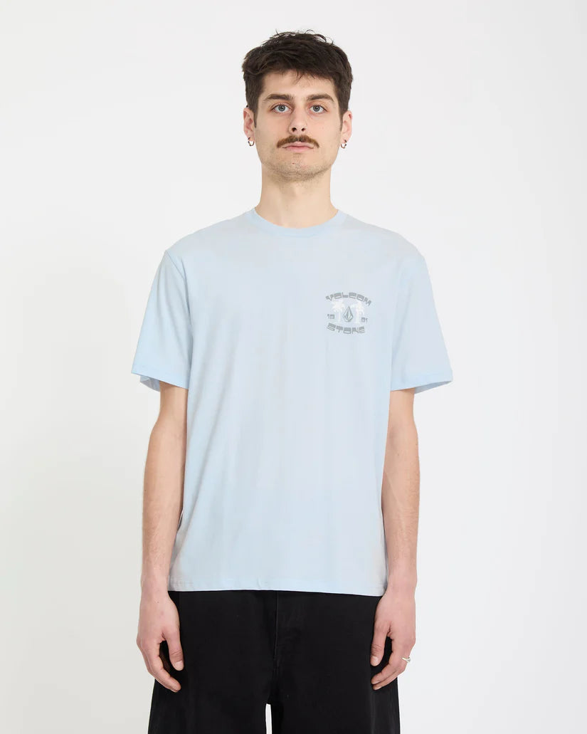 91 PALM T-SHIRT LIGHT BLUE ACID