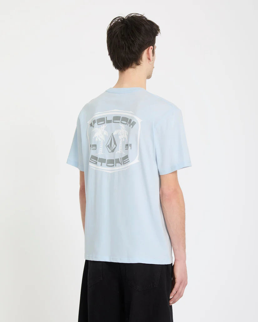 91 PALM T-SHIRT LIGHT BLUE ACID