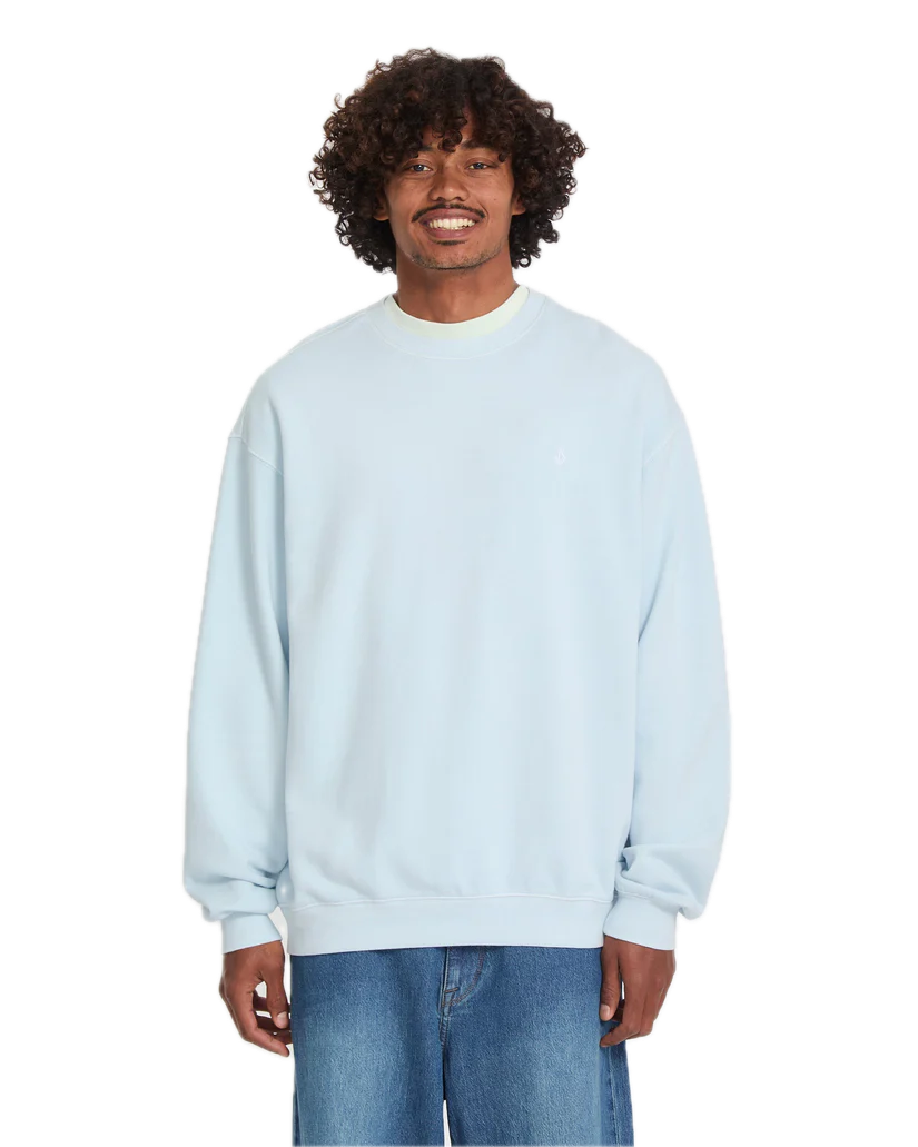 Volcom Single Stone Crewneck Light Blue Front