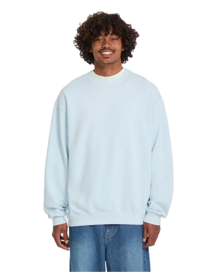 Volcom Single Stone Crewneck Light Blue Front