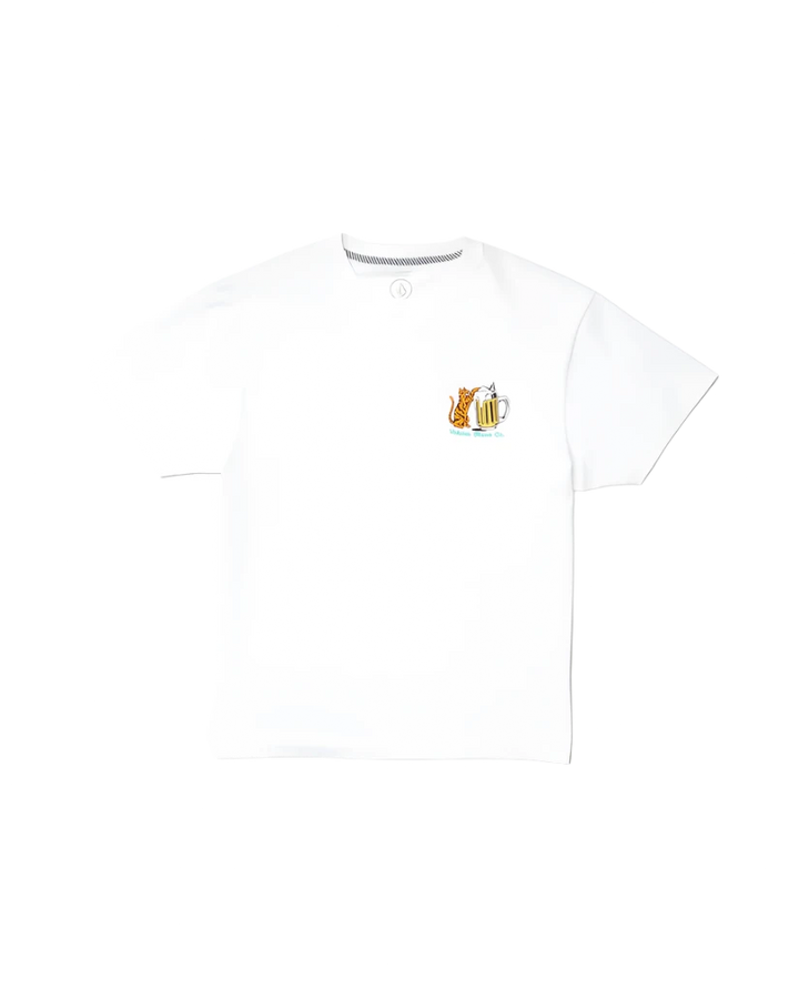 CURIOUS CAT TEE WHITE