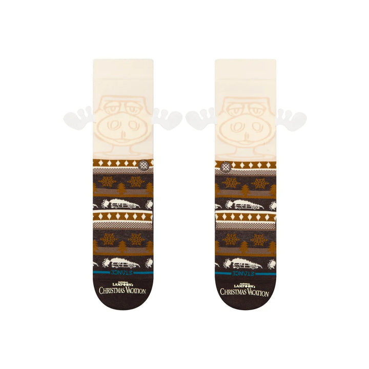 HAVE SOME EGGNOG SOCK DARK BROWN