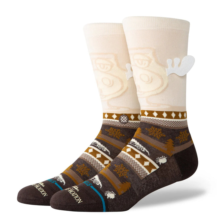 HAVE SOME EGGNOG SOCK DARK BROWN