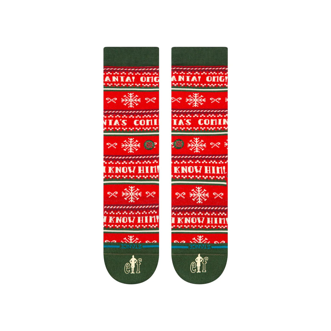 I KNOW HIM SOCK RED