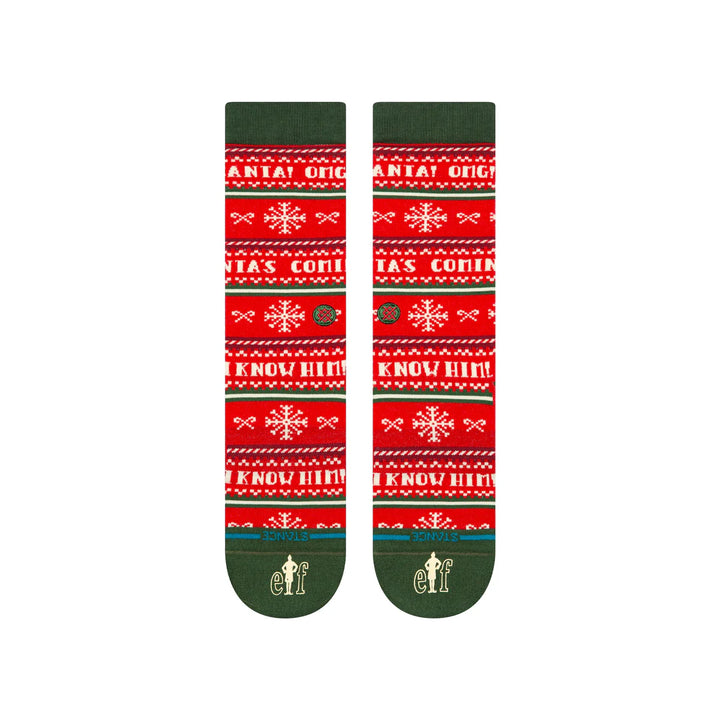 I KNOW HIM SOCK RED