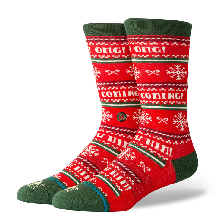 I KNOW HIM SOCK RED