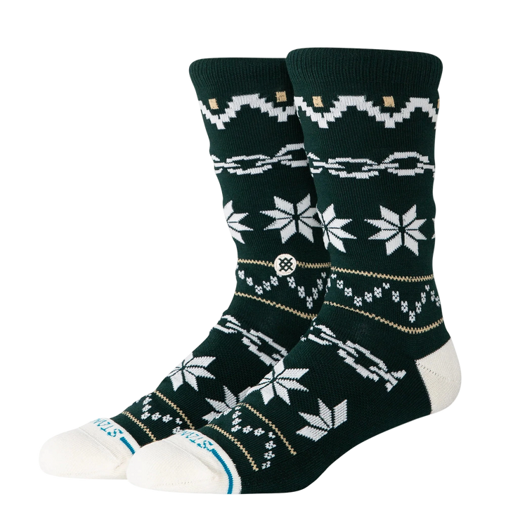 BREAK THE SEASON CREW SOCKS PINE