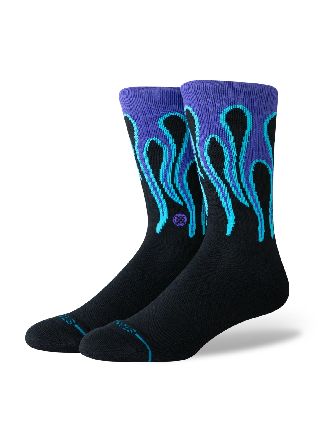 AMETHYST CREW SOCKS BLACK