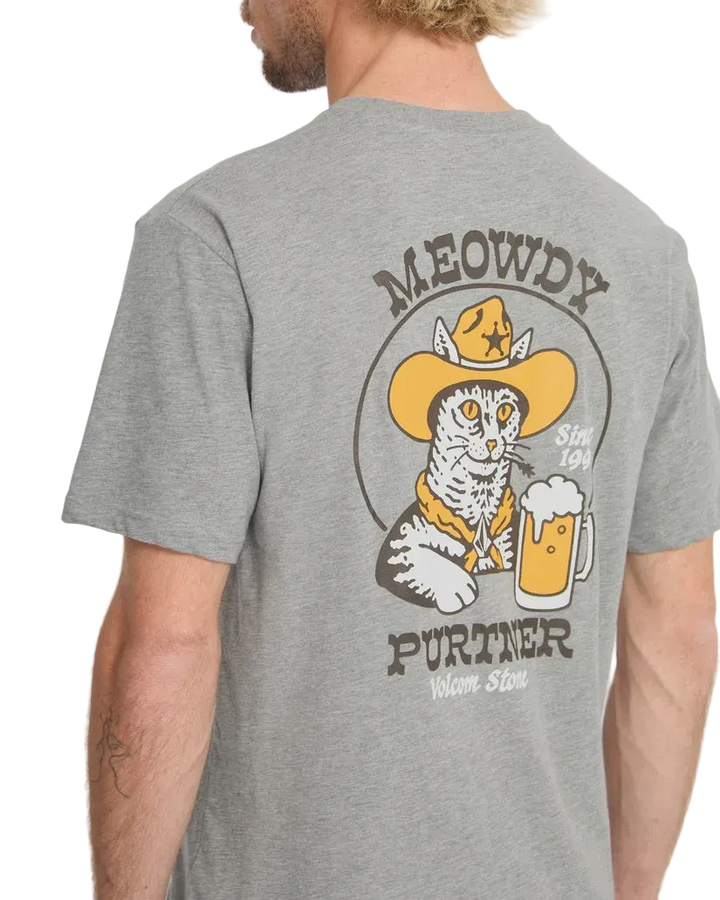 MEOWDY TEE HEATHER GREY