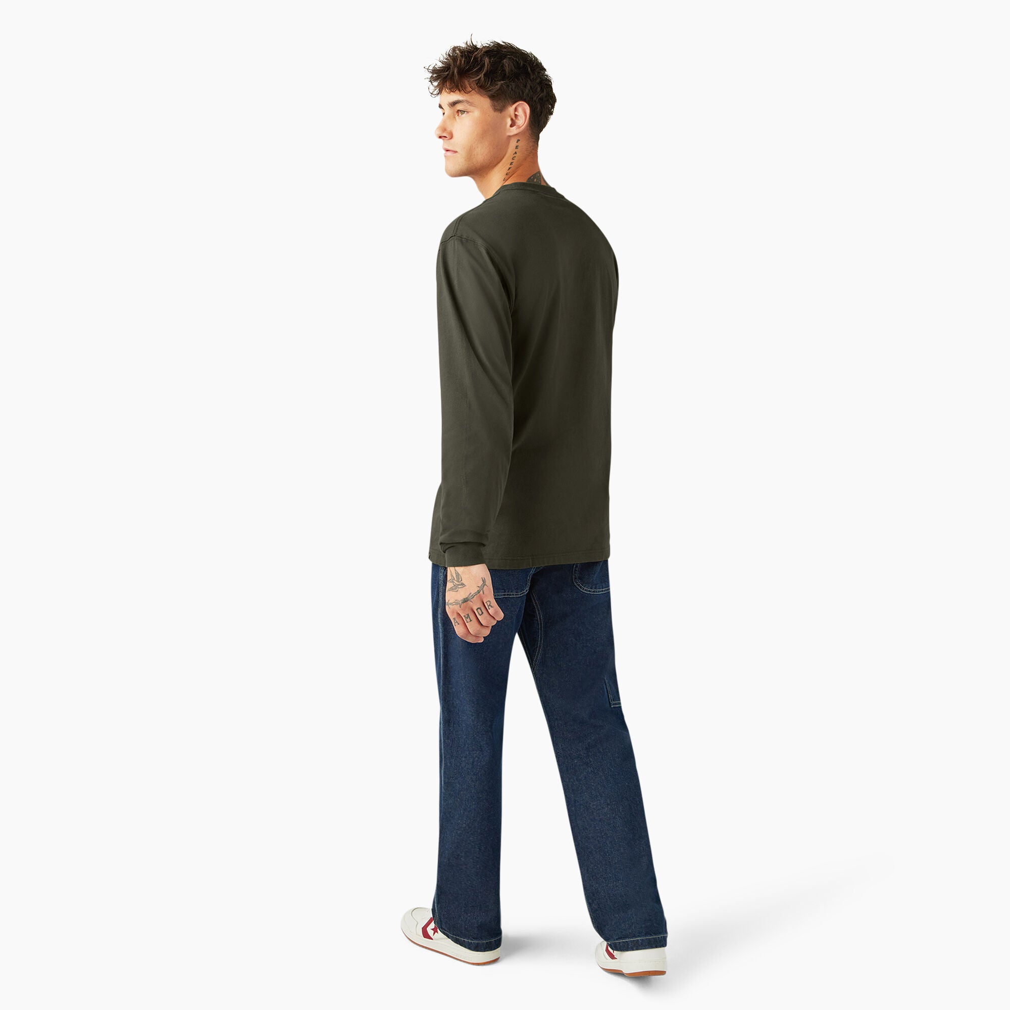 DICKIES X SPITFIRE LONGSLEEVE TEE OLIVE