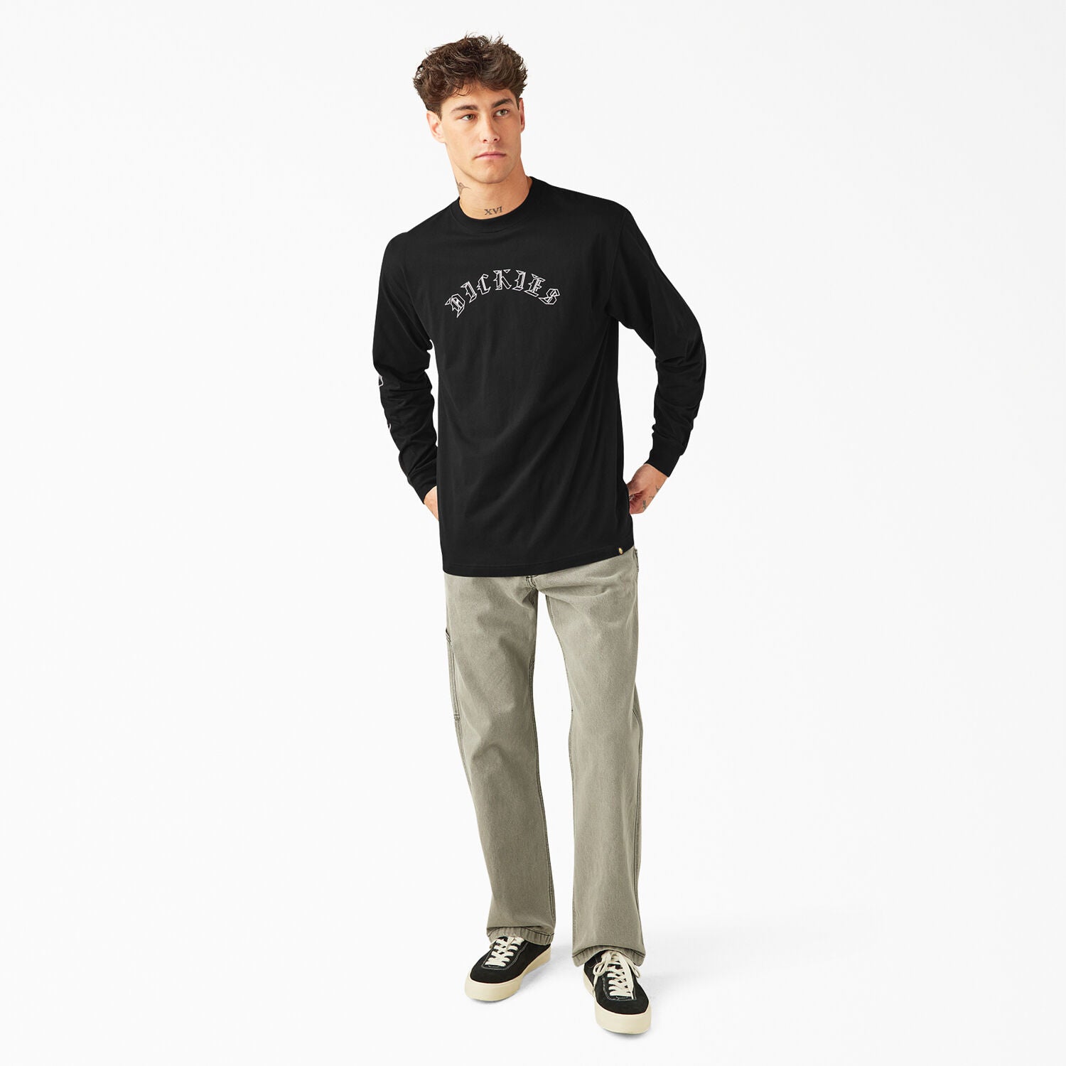 DICKIES X SPITFIRE LONGSLEEVE TEE BLACK