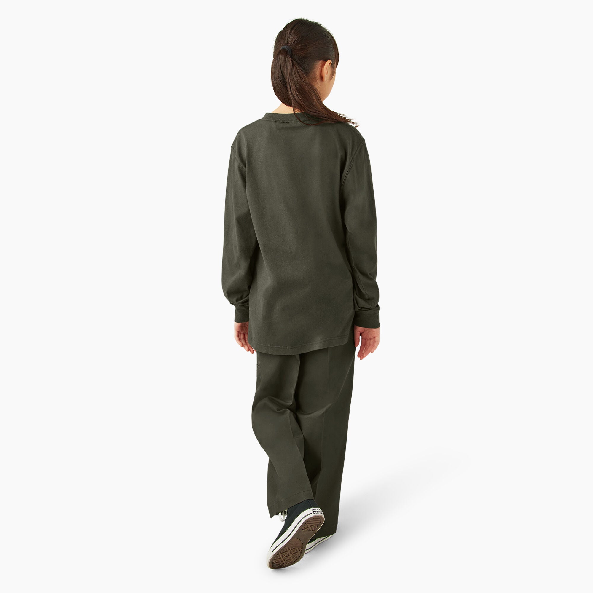 KIDS DICKIES X SPITFIRE LONGSLEEVE TEE OLIVE