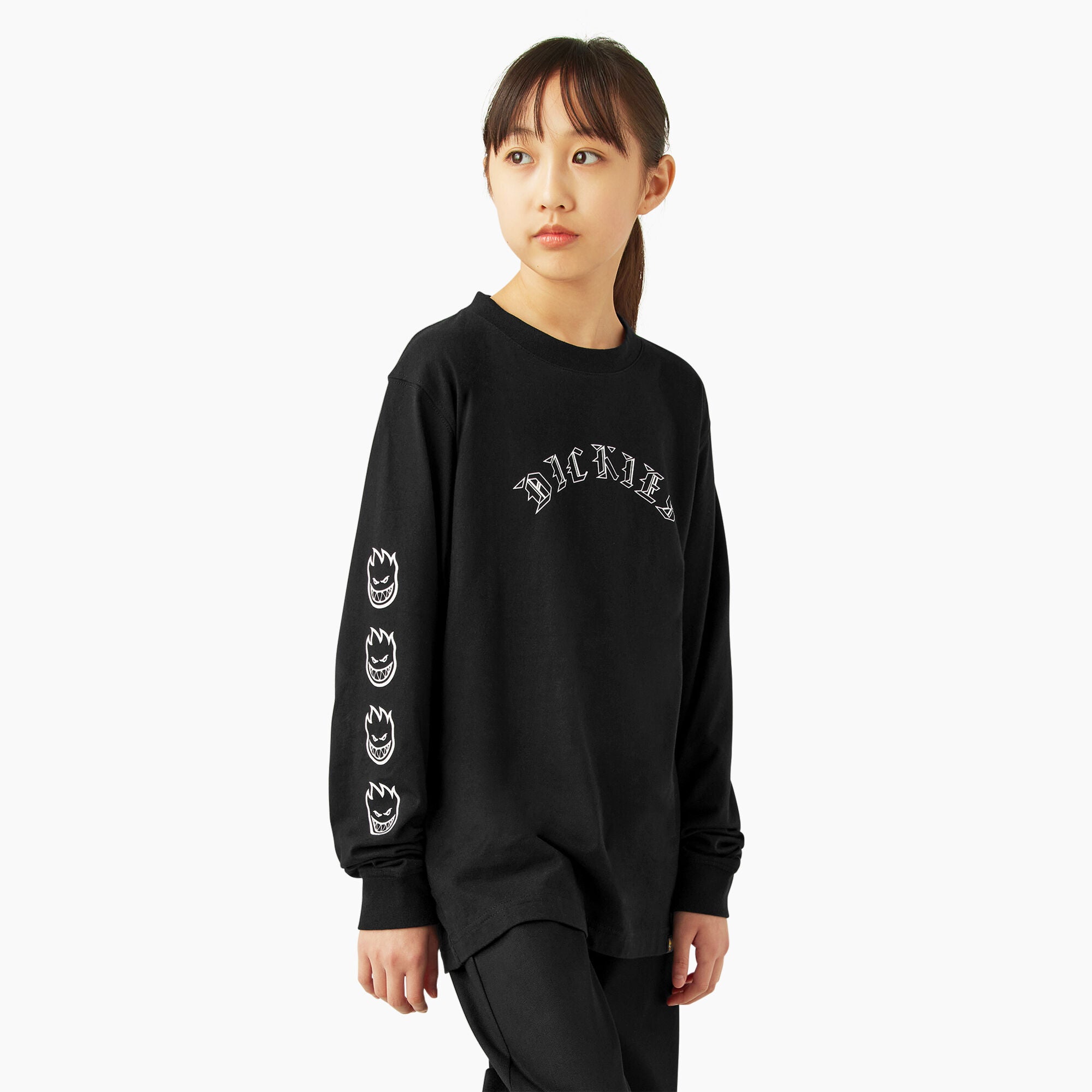 KIDS DICKIES X SPITFIRE LONGSLEEVE TEE BLACK