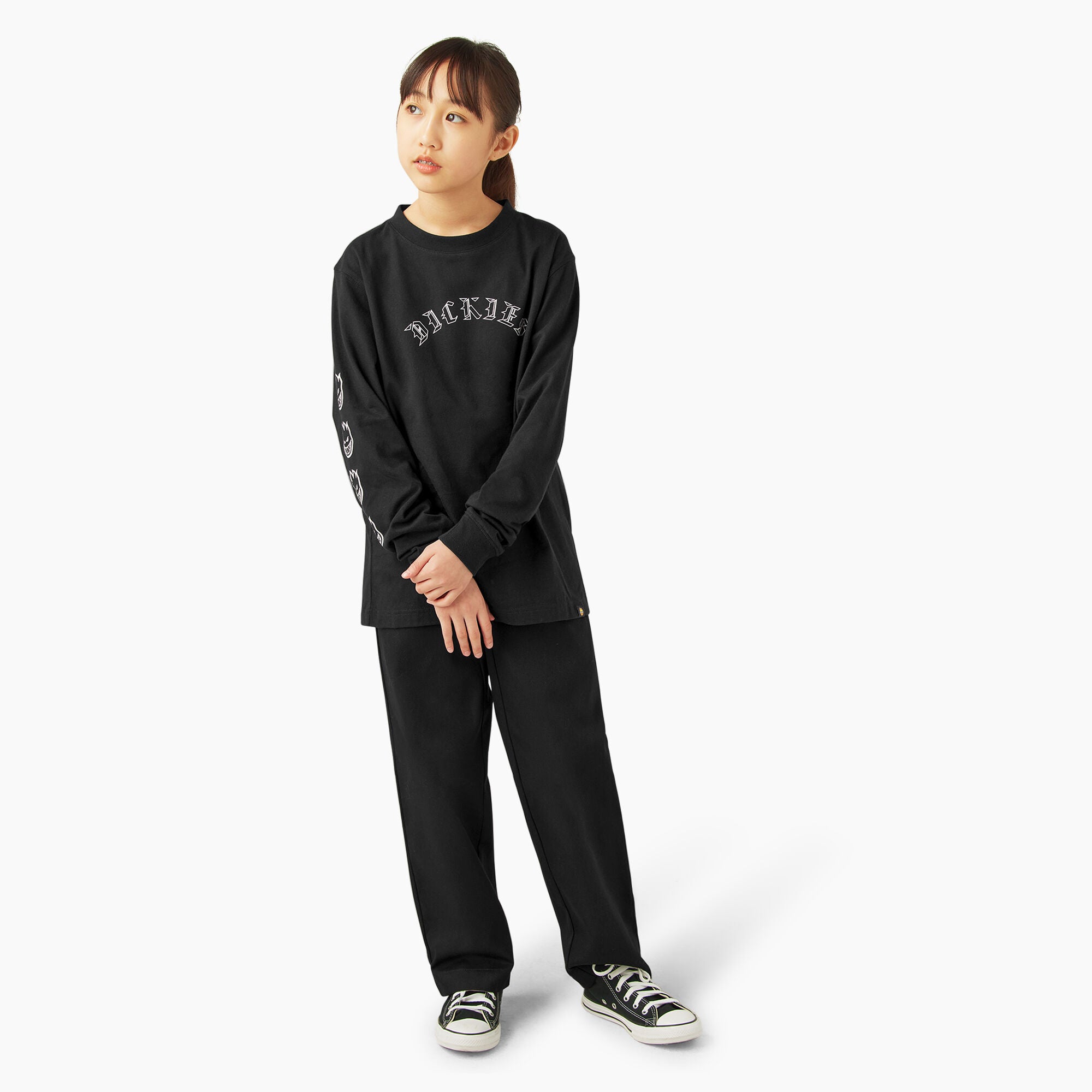 KIDS DICKIES X SPITFIRE LONGSLEEVE TEE BLACK