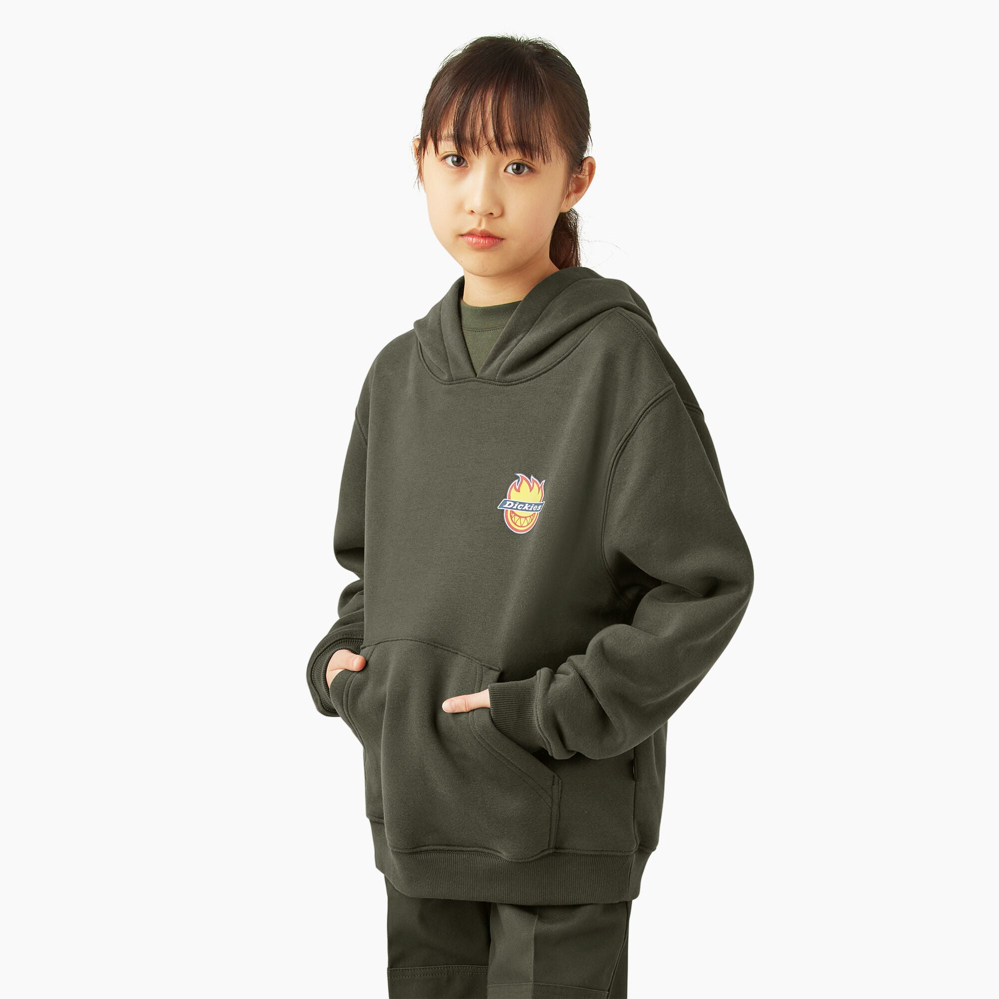 KIDS DICKIES X SPITFIRE HOODIE OLIVE