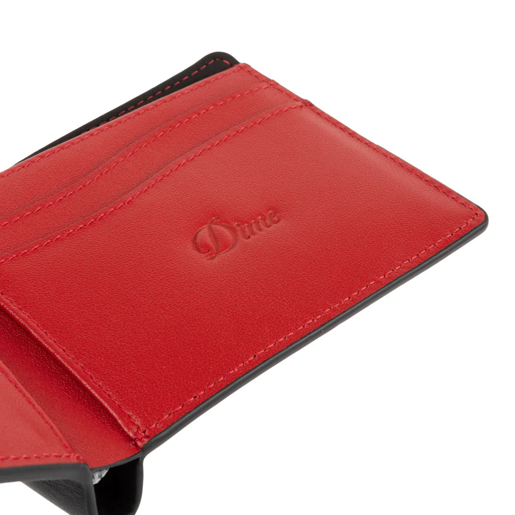 LEATHER BIFOLD WALLET BLACK CHERRY