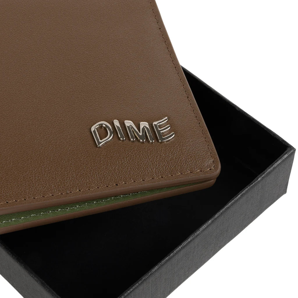 LEATHER BIFOLD WALLET BROWN OLIVE