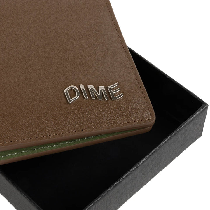 LEATHER BIFOLD WALLET BROWN OLIVE