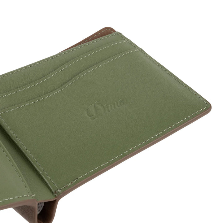 LEATHER BIFOLD WALLET BROWN OLIVE