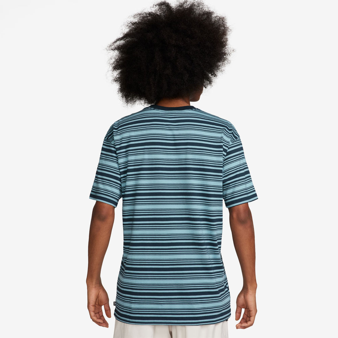 M90 STRIPE TEE DENIM TURQUOISE