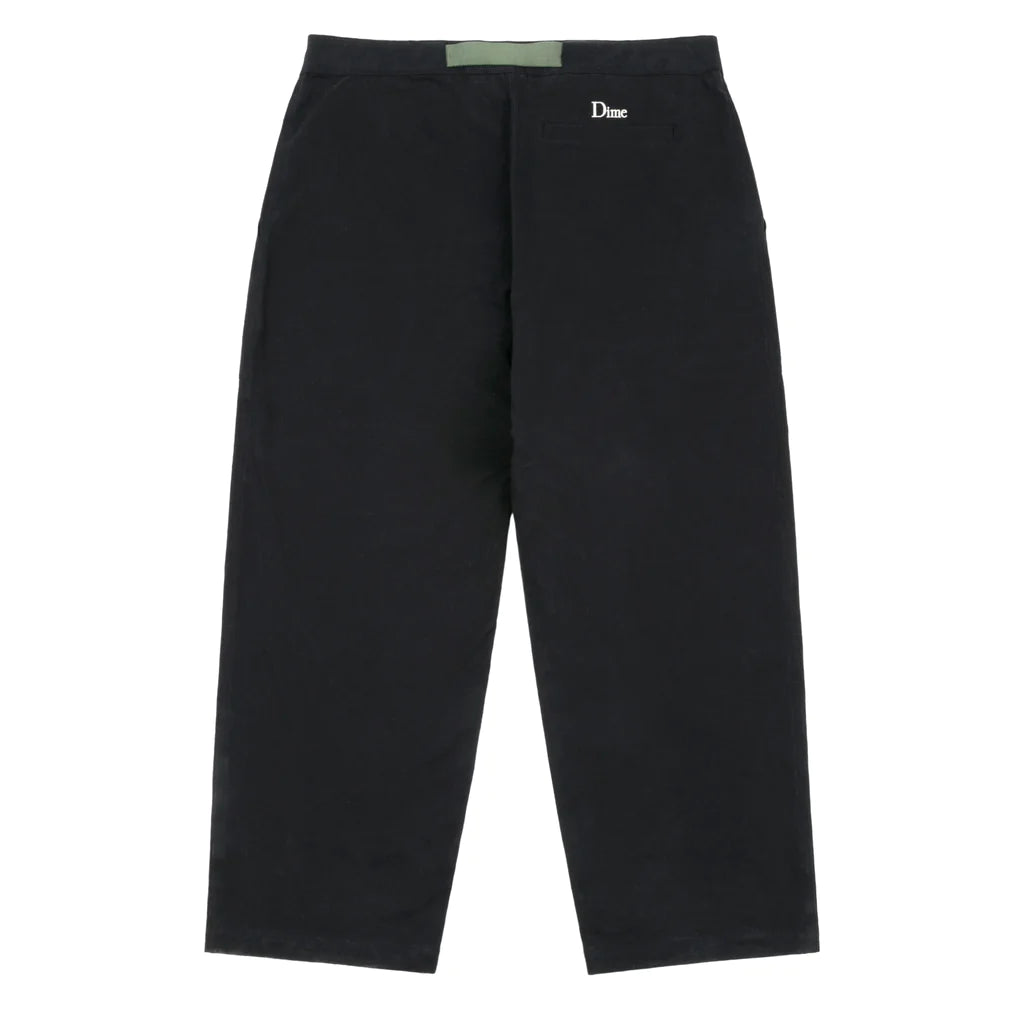 BELTED TWILL PANT DARK CHARCOAL