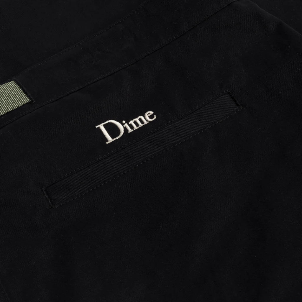 BELTED TWILL PANT DARK CHARCOAL