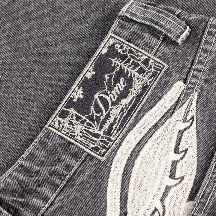 BAGGY WINK DENIM PANTS FADED BLACK
