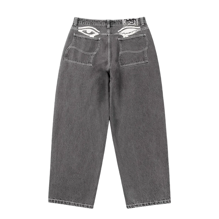 BAGGY WINK DENIM PANTS FADED BLACK