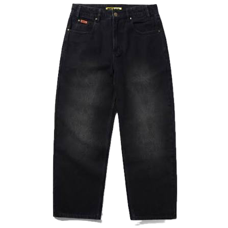 RELAXED DENIM JEANS FLAT BLACK
