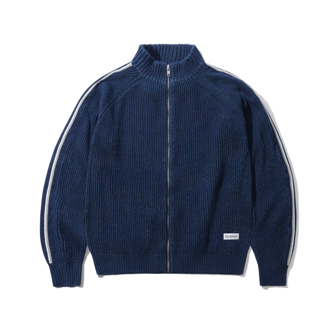 CLUB ZIP-THRU KNIT WASHED NAVY
