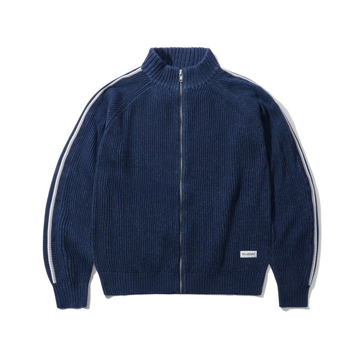CLUB ZIP-THRU KNIT WASHED NAVY