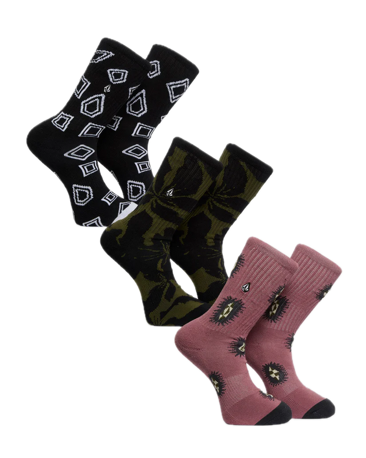 PRINT MIXER SOCKS (3 PACK) - MULTI