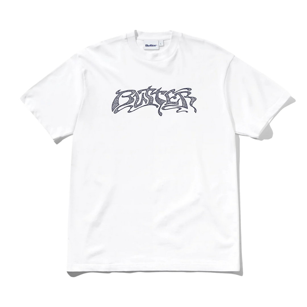 BUTTER GOODS DRUMMER TEE WHITE FRONT